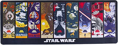 Star Wars Tapis de Bureau Marchandise Officielle, Tapis Clavier & Souris, Antidérapant, Grand Tapis pour Configuration de Jeu