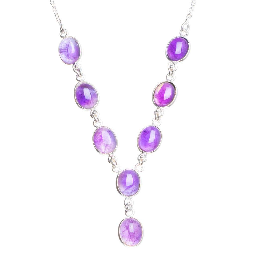 Collier Améthyste Argent 925 fait main 45cm StarGems Y5453