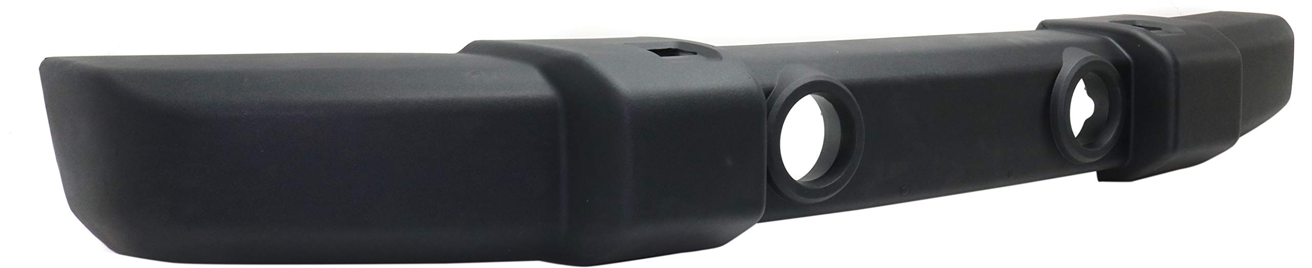 Evan Fischer Bumper Cover Compatible with 2007-2017 Jeep Wrangler, Fits 2018 Jeep Wrangler JK Textured, Standard Duty with Fog Light and Tow Hook Holes Front CH1000900