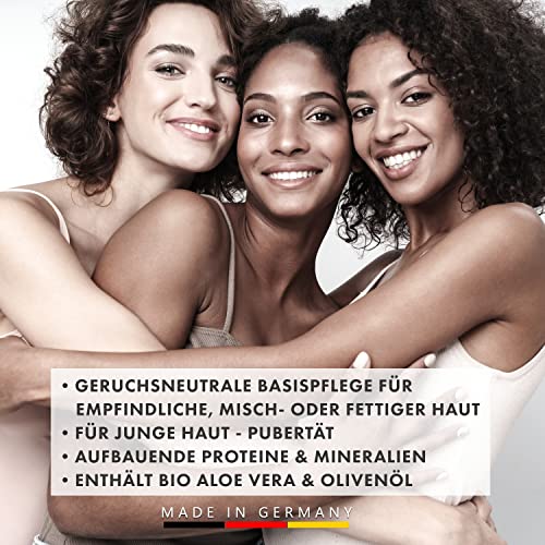 Ziegenmilch Balsam 1000 ml mit Ziegenbutter - Feuchtigkeitsspendend für empfindliche Haut - Pubertät