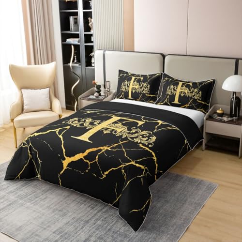 Housse de couette marbre abstrait texture rouleau rococo coton Homewish - 4