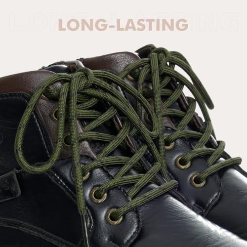 Image of Stepace 2 Pairs Round Heavy Duty Boot Laces for Hiking and Work Boots