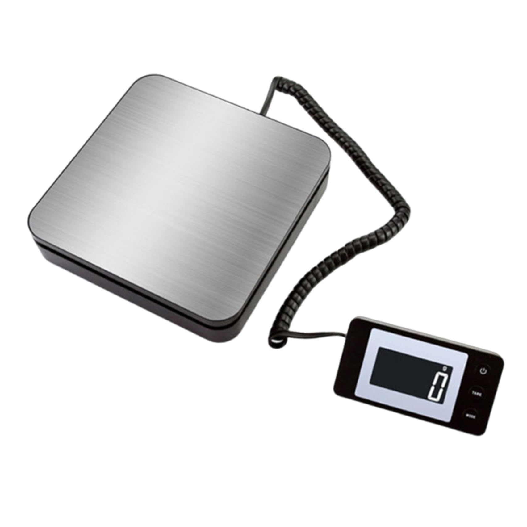 SOLUSTRE Tragbare mit Lcd Anzeige 50kg Elektronische Paketwaage Kleiner Edelstahl und Kunststoff Tare und Hold Funktion ohne Batterien für Büro und Paketsortierung
