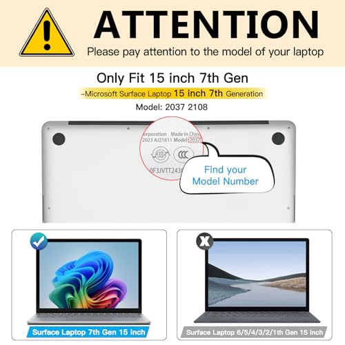Image of FILMEXT Privacy Screen for Microsoft Surface Laptop 15 inch 7th | Model 2037 / 2108, Removable Anti-Spy Filter Anti-Glare (for Surface Laptop 7th 15 inch Privacy Screen Protector 2024)