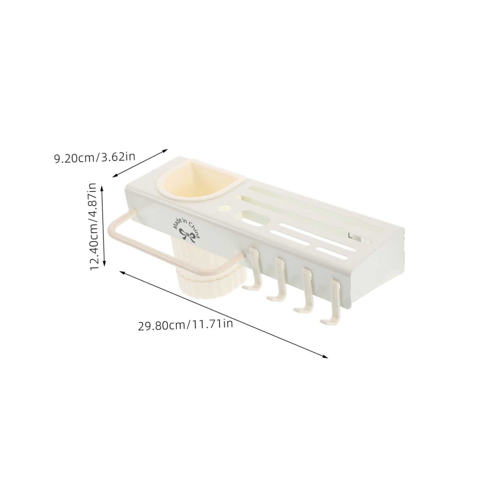 Cabilock Wall Mounted Kitchen Storage Rack Multifunctional Utensil Holder with Cutter Rack Chopstick Holder Easy Installation No Drilling Required for Organized Cooking Utensils Milk