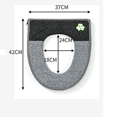 Liudan WC-Sitzkissen Badezimmer Warm Toilettensitz Winter-WC Waschmaschine WC-Sitz WC-Sitzauflage-Zipper WC Kissen Gepolsterte WC-Sitz-Toiletten-Trainings-Sitzabdeckung – Bild 3