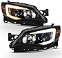 ACANII - For [Halogen Model] 2008-2014 Subaru Impreza WRX Switchback LED DRL Signal Tube Projector Headlights Headlamps
