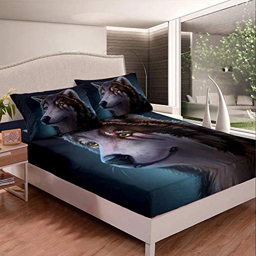 Topper bettlaken,Giraffenblätter Cartoon Giraffe bedrucktes Bettlaken-Set für Kinder Jungen Mädchen Nettes Tiermuster Bettwäsche-Set-12_150 * 210