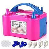 KINBON Electric Balloon Pump Air Balloon Pump Dual Nozzle Portable Balloon Inflator Blower Pump...