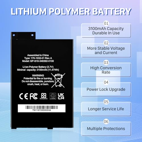 Image of Battery for GP /S10 /346392 /0100, (2025 Upgraded) 3100mAh Ultra High Capacity Li-Polymer Battery Replacement for K3 S11 /GTSF /01A K3 170 /1032 /00 170 /1032 /01 with Repair Tool Kit