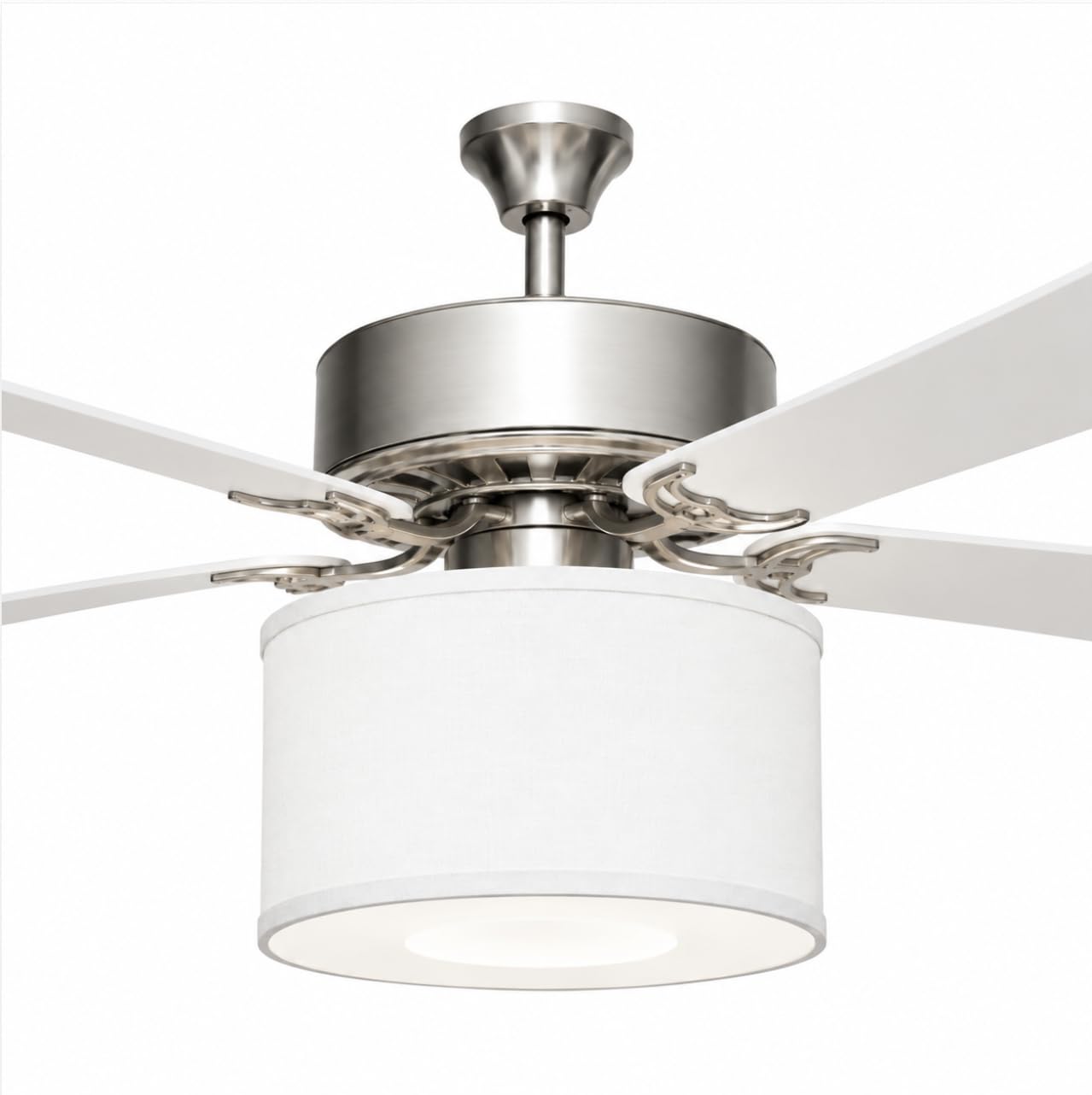 Ceiling Fan Light Fixture Decorative Replacement Shade, DIY Bundle, Fits 99% of Existing Fan Lights Kits (* YOU MUST CHECK FOR COMPATABILITY BEFORE PURCHASING *) White