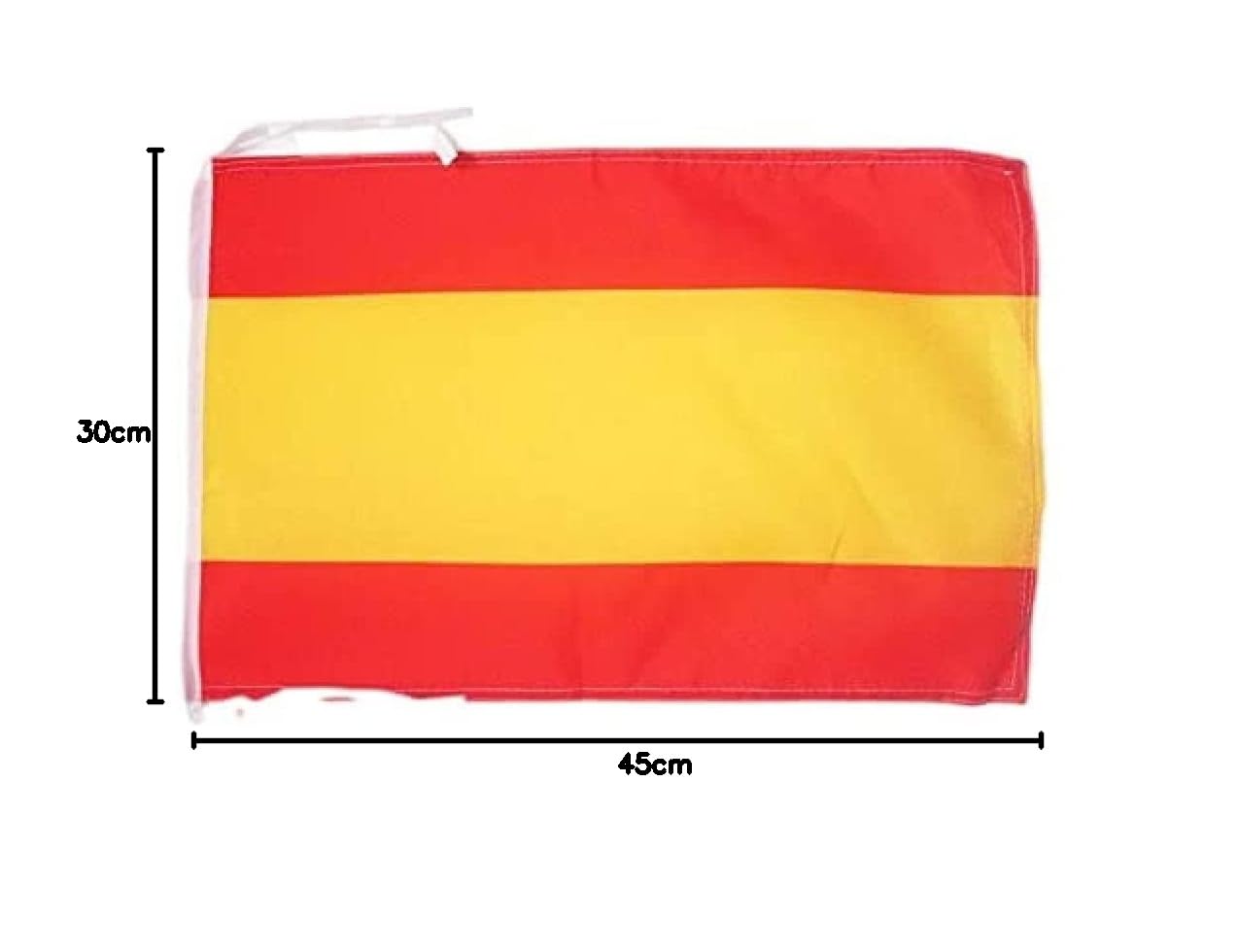 Bandiera Spagna 45x30cm | Poliestere Con Cordicelle | Per Interno Ed Esterno | Colori Vivaci - Foto 6