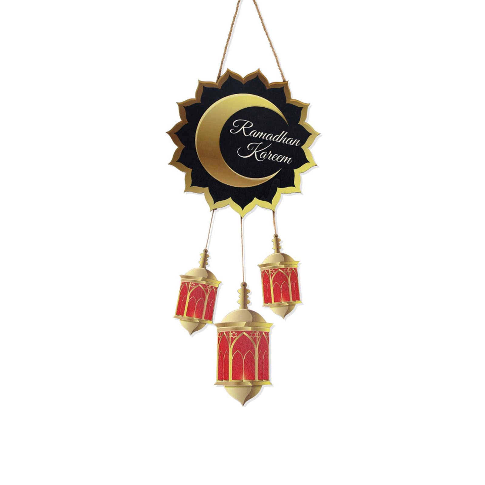 Buxuaaaa A Buxuaaa Mosque Decoration Beautifully Crafted Wood Nd Star Pendant Hanging Ornament For Ramadans Celebration Festival Party Decoration