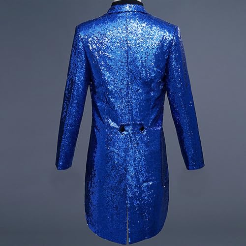 Mens Sequin Tuxedo Tailcoat Swallowtail Suit Jacket Dinner Party Wedding Blazer Medieval Slim Show Tux Dress Coat2