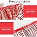 CABODYALS 4.09 Inch Red Beaded Fringe Trim Glass Beads Tassel Wide Sparkle Braid Trimming Ribbon Sparkle Chainette Decorative Polyester Chain for Sewing Making Clothing Accessories Craft Wedding Decor