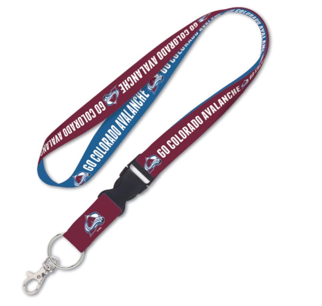 Colorado Avalanche SLOGAN Lanyard w/detachable buckle 1", Multicolor, Large