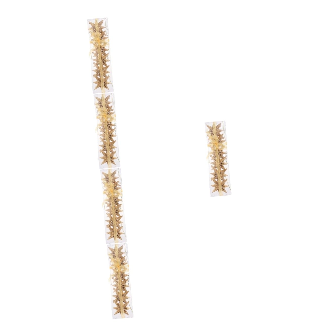 Cabilock 5 Set Ciondolo Stella Dorata Decorazione Superiore Dell'albero Di Natale Pendenti Dell'albero Di Natale D'oro Pendenti Natalizi Ciondolo Natalizio Decorazioni Natalizie 6 Pezzi * 5