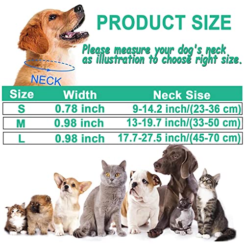 Dog Collar, Reflective Adjustable Basic Dog Collar with Soft Neoprene Padding, Durable Nylon Pet Collars for Puppy Medium Dogs - Image 3