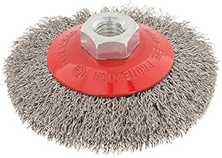 Silverline 450322 Stainless Steel Crimp Bevel Brush 100 mm - M14
