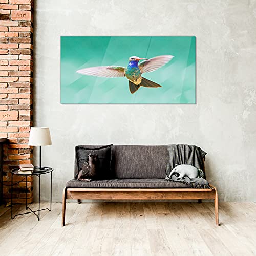 Décoration tableau en verre oiseau 100x50cm impression murale - 4