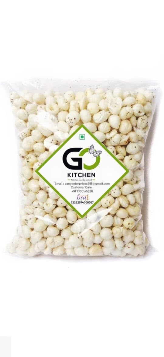 GO KITCHEN Premium Phool Makhana/Jumbo Handpicked Lotus Seeds/Fox Nuts Big Size | No added Preservatives and No artificial Flavours | Lotus Seeds for Eating | High Protein & Rich in Fiber | 1 kg (B0DD3LG23K) Amazon Price History, Amazon Price Tracker