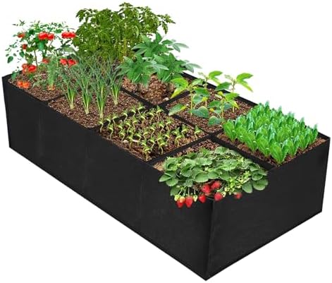 best veg to grow in raised beds - Are You Missing These Top Picks? 7 SDLDEER Plant Grow Bags Fabric Raised Garden Bed Fabric Grow Bags for Growing Herbs, Flowers and Vegetables,Rectangle Planting Container for Outdoor (6x3x1FT,8 Grids)