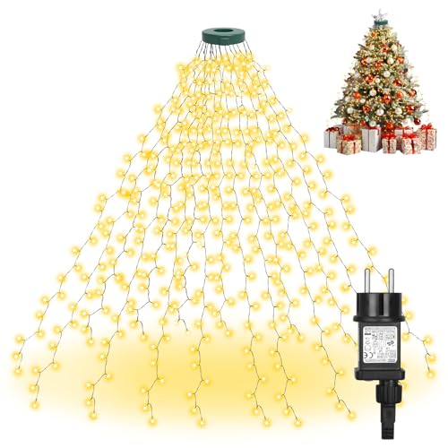 Withosent Lichterkette Weihnachtsbaum, 3M 448LED Christbaumbeleuchtung...