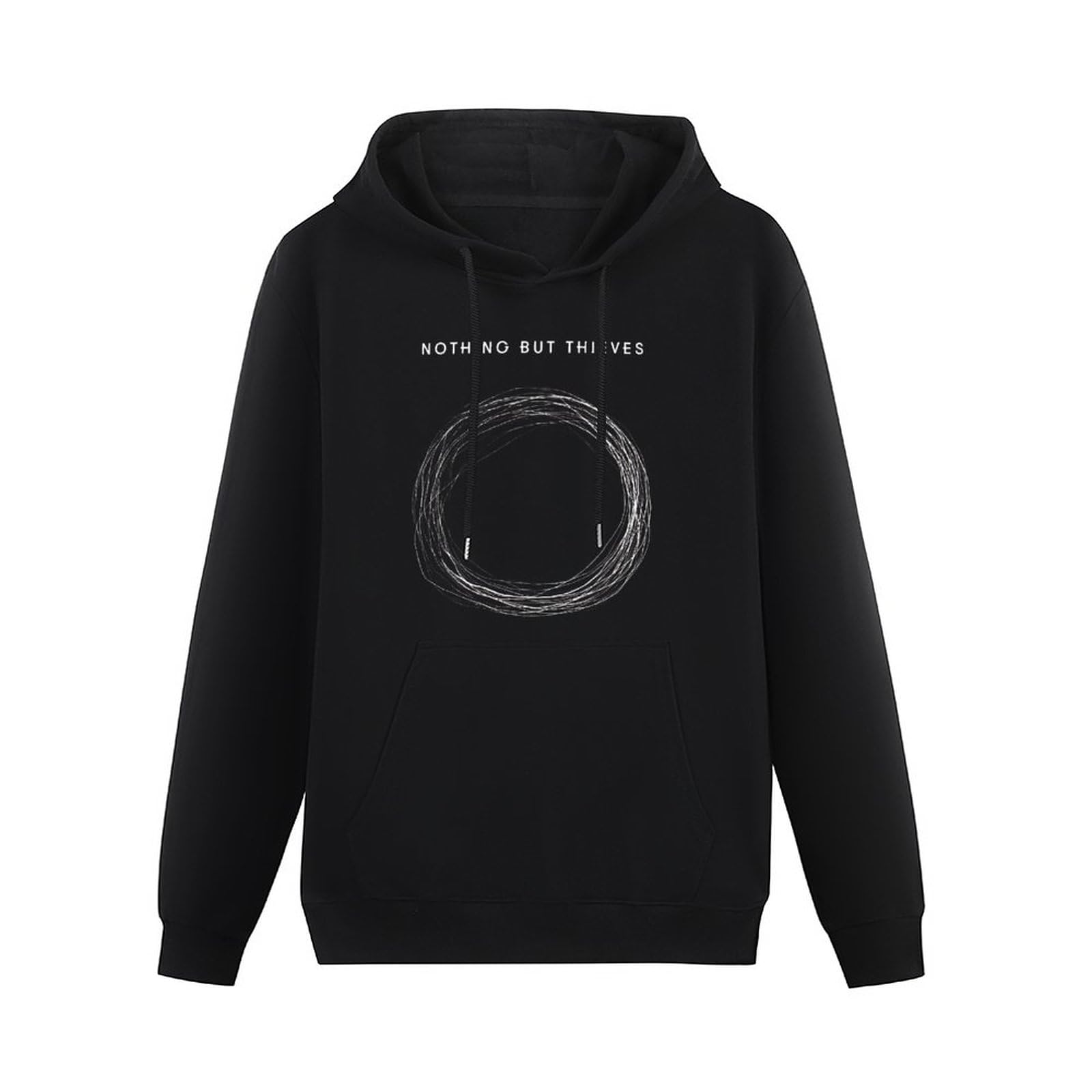 Algem Men's Black Nothing But Thieves Hoody Graphic Unisex Hoodie Hoodies Long Sleeve Pullover Loose Hoody Sweatershirt Size M