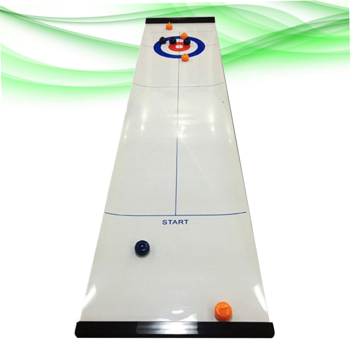 ibasenice Giocattolo Curling Tavolo Giochi Sportivi Educativi per in ABS e Portatile per Ragazzo