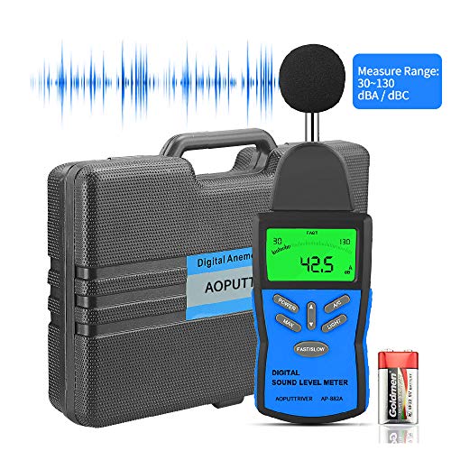 Digital Sound Level Meter,AP-882A Noise Level Meter Tester Range from 30-130dB,Digital Decibel Meter