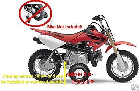 RSLLC Adjustable Motorcycle Training Wheels for Honda CRF 50, XR 50 and Z 50 - Bike NOT Included