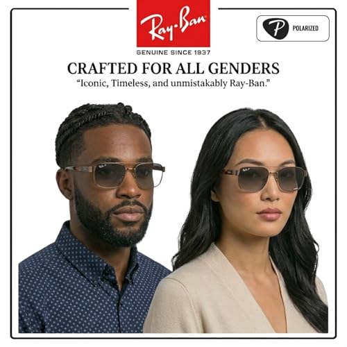 Image of Ray-Ban RB3751CH CHROMANCE POLARIZED Square-Round Shape Sunglasses for Men & Women with Official Eyewear Kit