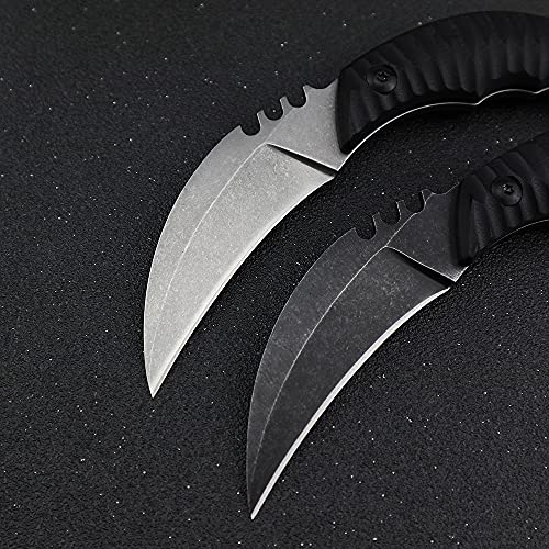 Ccanku C1690 Fixed Blade Knife D2 Steel G10 Handle 6.5 Inches Compact And Lightweight Knives Outdoor Hunting Knife, Survival, Camping Edc Tools, Kydex Sheaths(Black) #TOP2
