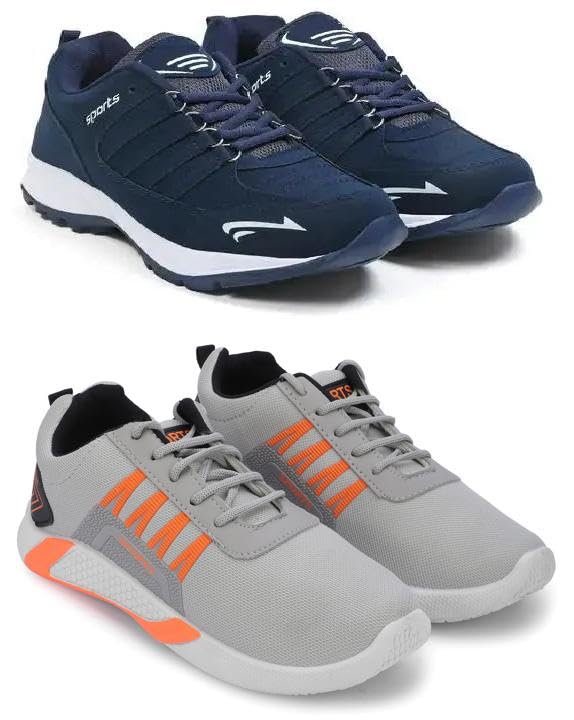 ango Men's Sports Running Shoes Stylish Design, Pack of 2-picture-29