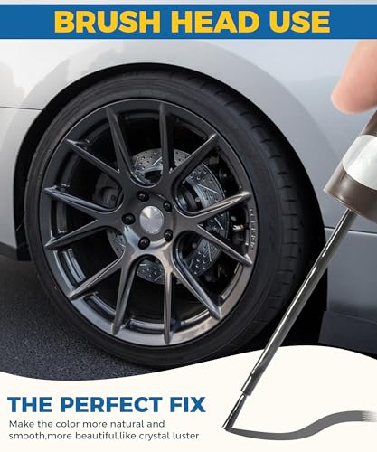 UBOG Touch Up Paint for Cars,Wheel Paint,Car Accessories Rim Paints,Two-In-One Repair Paints,Automotive Rim Scratch Repairs Kit,Quick and Easy Wheel Scratch Repairs (Black)