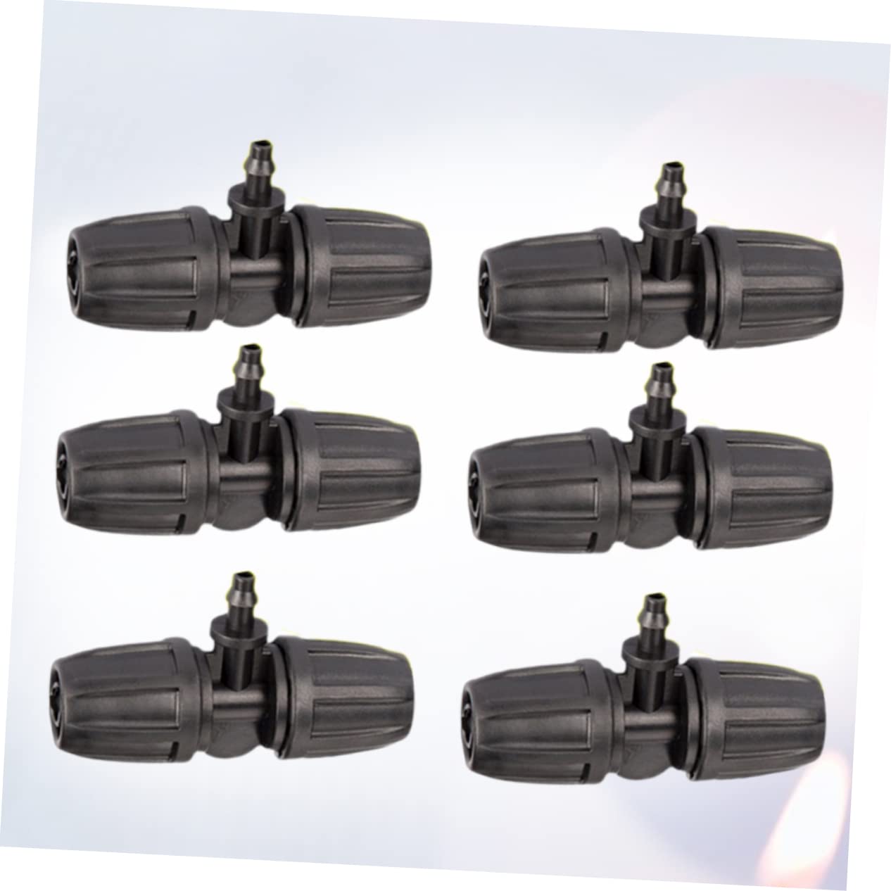ibasenice Raccord de Tuyau Jardinage 50 Pièces Plastique Noir 8/11 à 4/7 Connecteur Droit Facile à Installer pour Accessoires Plomberie