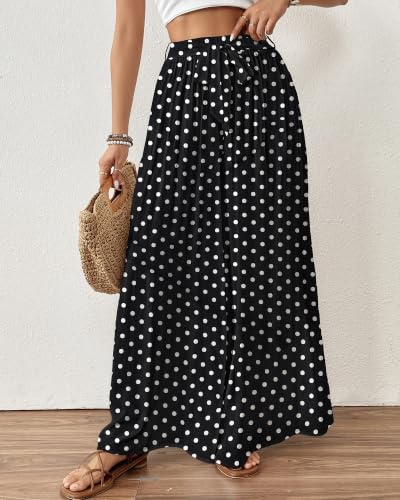 Image of Bsubseach Women Wide Leg Pants Floral Flowy Palazzo Pants