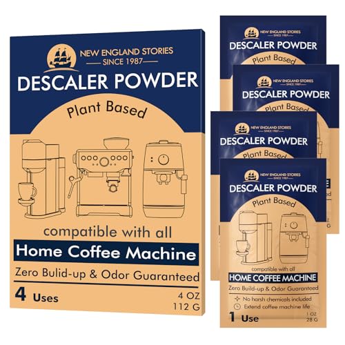 Comparison: Best Descaler For Breville Espresso Machine 5 Descaling Powder Solution (4 Uses) Removes Scale and Build-Up, Automatic Coffee Pots & Makers & Espresso Machines Descaler, Compatible with Keurig Breville Nespresso Delonghi Ninja