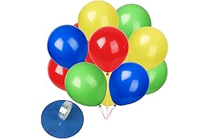 100-Pack 10 Inch Latex Balloons in Vibrant Red, Green, and Blue