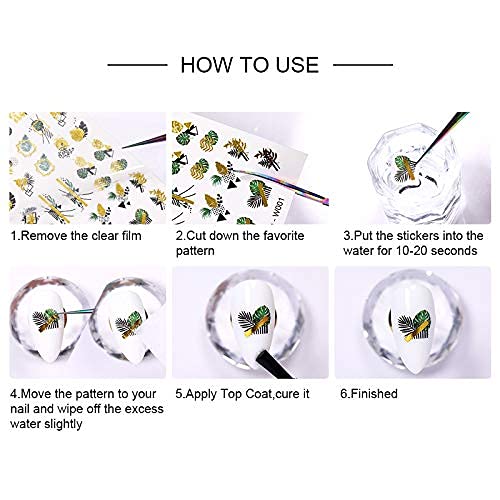 Jerclity 50 Sheets Animals Series Nail Art Decals Water Transfer With Tweezers Nail Stickers Cat Dog Butterfly Nail Decals Manicure Kit For Women Girls #TOP4