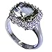 Imagen de anillo de Amatista Verde de 55 Quilates con Forma de cojín de Plata de Ley 925