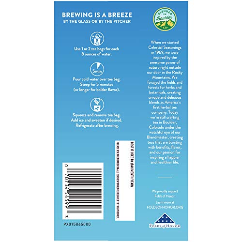 Image of Celestial Seasonings Cold Brew Half & Half Iced Tea Bags 18 Tea Bags