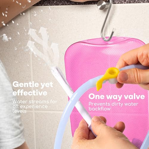 Image of Medi Grade Enema Kit for Adults, 2L Enema Bag for Colon Cleanse, Pink Set