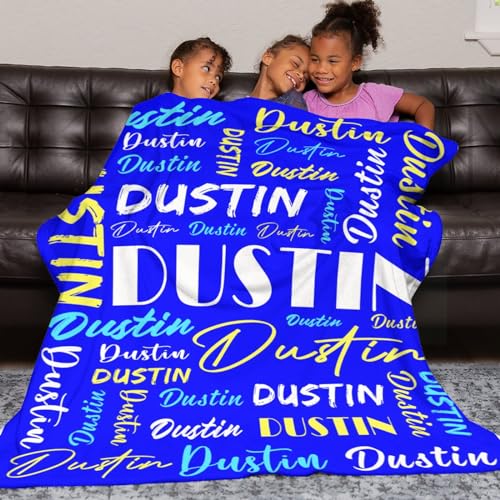 Personalized Blankets for Kids with Names Customized Blankets with Name for Adult Custom Blanket Gift for Birthday Christmas Valentines Day Gift