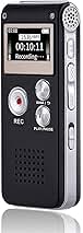 Digital Voice Recorder 16GB Voice Recorder with Playback for Lectures - USB Rechargeable Dictaphone Upgraded Small Tape Recorder Device