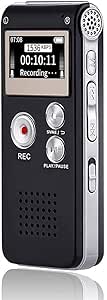 Digital Voice Recorder 16GB Voice Recorder with Playback for Lectures - USB Rechargeable Dictaphone Upgraded Small Tape Recorder Device