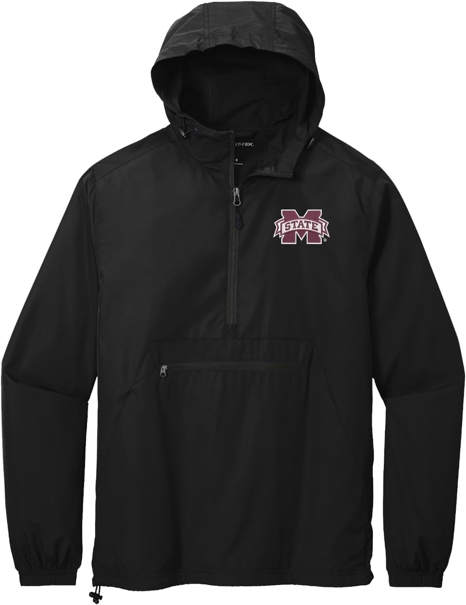 Sorority Letters Shop Mississippi State University Packable Anorak Pullover Windbreaker Embroidered with MSU M Logo