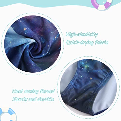 Image of Girls One Piece Swimsuits Tie Dye Bathing Suit Hawaiian Summer Swimwear for Girls 3-16 Years