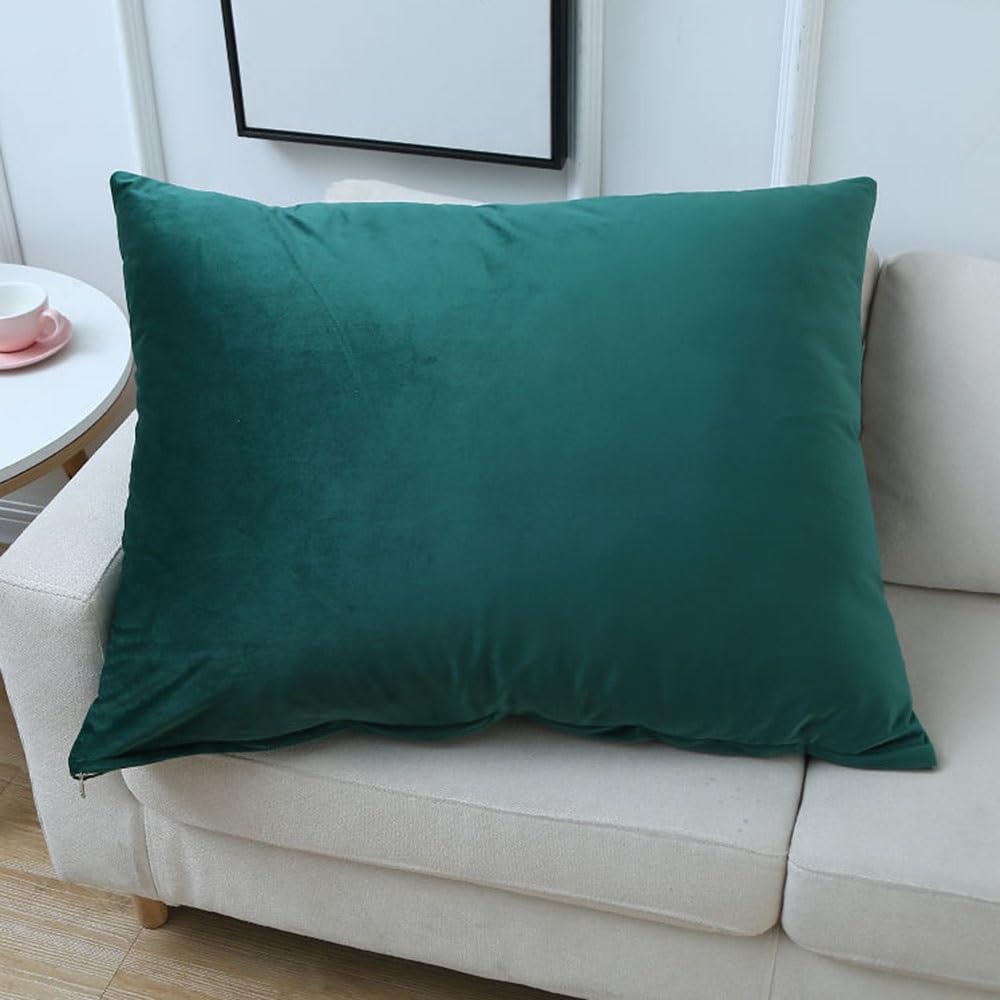 Swj-Swjssb Ink Blue Soft Velvet Pillowcases Rectangle Queen King Size Cushion Covers Set Of 2 Decorative Throw Pillow Covers,Cushion Cases With Zipper For Sofa Living Room Couch Bed(,50X70 Cm Set Of 2)