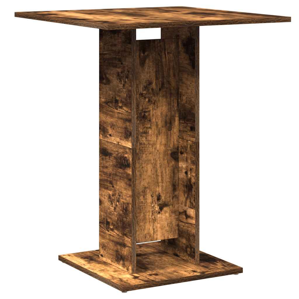 vidaXL Bistro Table Dining Room Furniture Kitchen Restaurant Bar Pub Counter Dinner Bistro Breakfast Table Smoked Oak Engineered Wood